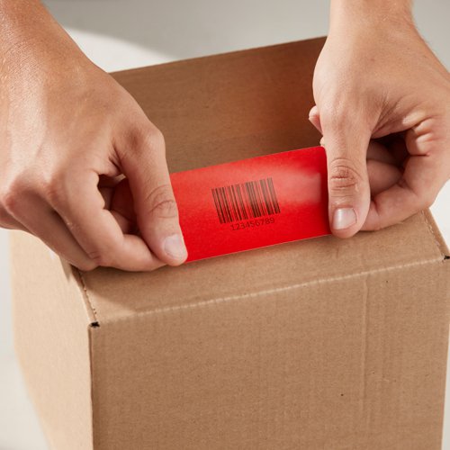 Dymo LabelWriter Shipping labels 54mmx101mm Red (Pack of 220) 2133399 ES33399 Buy online at Office 5Star or contact us Tel 01594 810081 for assistance