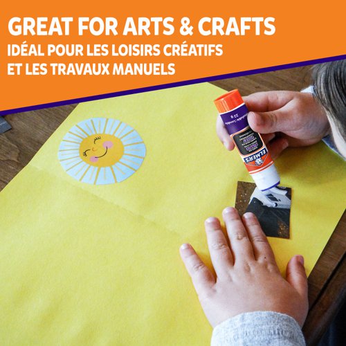Elmer's Disappearing Purple School Glue Sticks are a fun way to attach items to paper, display board, cardboard, foam board, photos and much more. The glue is purple when first applied, so it's easy to see, then dries clear for a clean finish. For convenience, this glue is also specially formulated to be washable and child-friendly. Get smooth, clump-free results at home, school, or on the go with Elmer's Disappearing Purple School Glue Sticks.