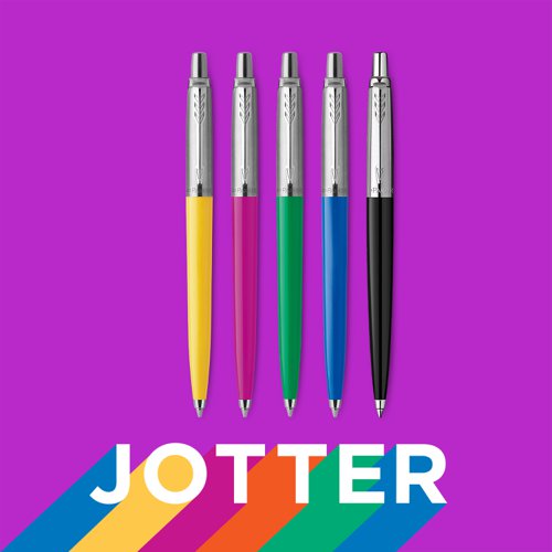 Parker Jotter Originals is a throwback collection inspired by the spirit of the '90s, combining Jotter's distinctive silhouette and signature click with a bold colour palette that pays tribute to this iconic decade. This Jotta gel pen has a 0.7mm medium tip. The Quinkflow gel technology is designed for smooth, consistent ink flow with a quick drying time. Blue ink. Perfect for on-the-go writing. Refillable with gel ink refills.