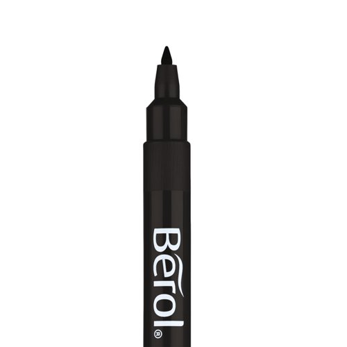 Berol provide long lasting pens that are designed with a fibre tip to ensure that they will not run dry. Designed for durability, these pens will last for up to 14 days without drying out even if the cap is left off. With water-soluble ink, it is easy to wash out stains in clothing or fabric too. The fine nib of Berol Colourfine pens delivers a crisp 0.6mm line that is ideal for fine illustration or colourful writing tasks.