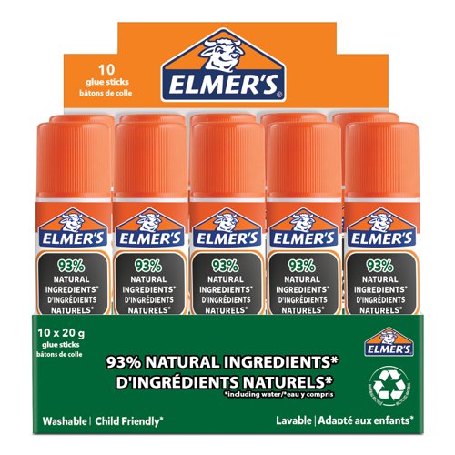 Elmers 20g Pure Glue Stick Box of 10