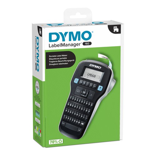 Dymo LabelManager 160 Desktop Label Maker QWERTY D1 One Touch Smart Keys Ref S0946320