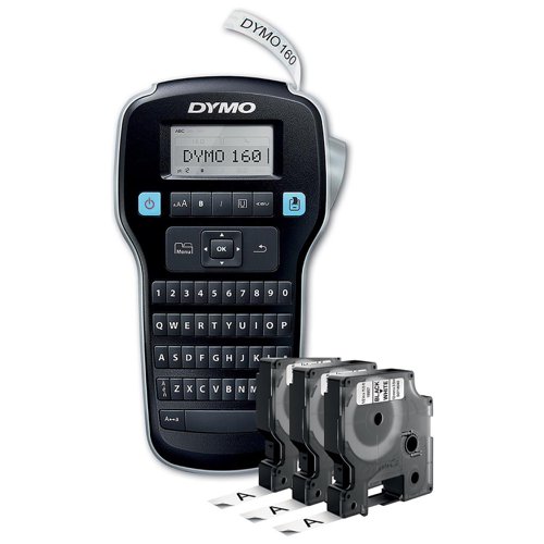 Dymo LabelManager 160 Label Maker Starter Kit Handheld Label Maker Machine with Dymo D1 Label Tapes 2181011 41766NR