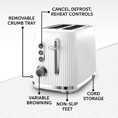 Breville Bold Variable 2-Slice Toaster White & Silver Chrome   - VTR037