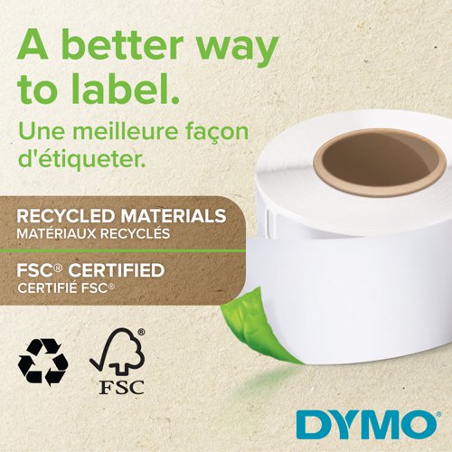 Dymo Labelwriter Receipt Paper Roll 57mmx91m Black on White 2191636