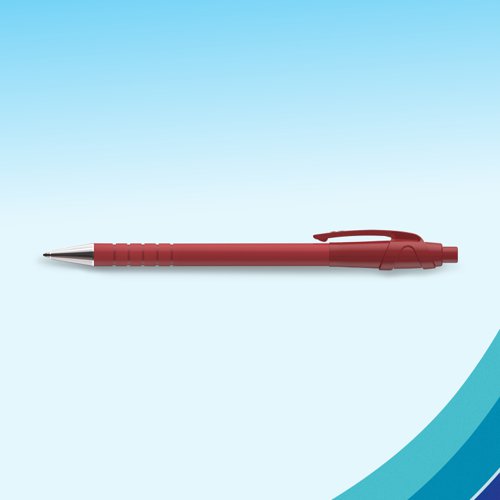 Paper Mate Flexgrip Ultra Retractable Ballpoint Pen 1.0mm Tip 0.5mm Line Red (Pack 12) - S0190413