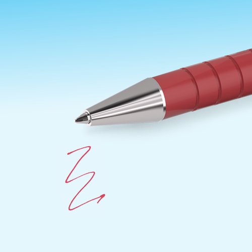 Paper Mate Flexgrip Retractable Ultra Ball Pen Medium 1.0mm Tip 0.7mm Line Red Ref S0190413 [Pack 12]