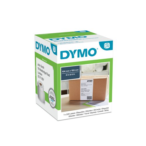 OEM Dymo S0904980 DirectLabel-etikettes XL white 104mm x159mm Pack 220 for Dymo Etiketten 10cm