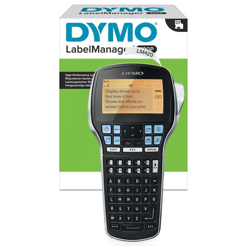 Dymo LabelManager 420P Handheld Label Printer ABC Keyboard Black/Silver