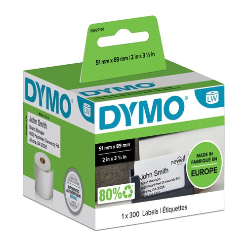 Dymo S0929100 51mm x 89mm Appointment Name Badge Cards 22054J