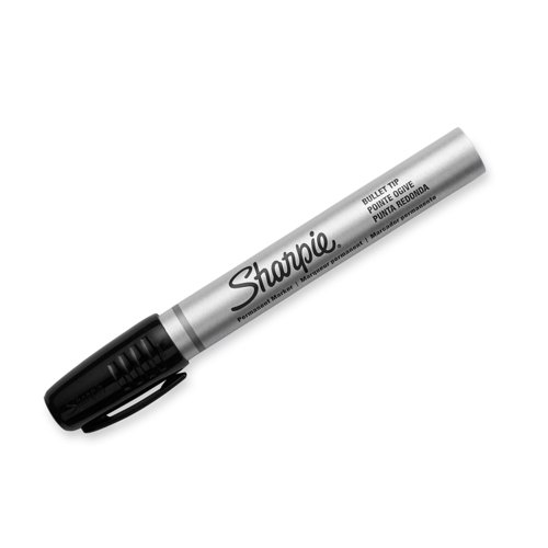 Sharpie Pro Metal Barrel Permanent Marker Bullet Tip 1.0mm Line Black (Pack 12) - S0945720