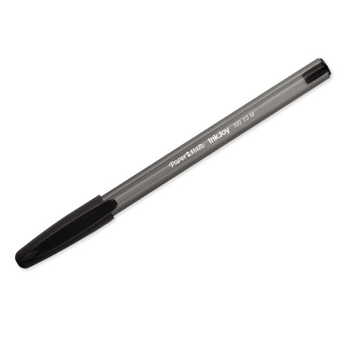 Paper Mate InkJoy 100 Ball Pen Medium 1.0 Tip 0.7mm Line Black Ref S0957120 [Pack 50]