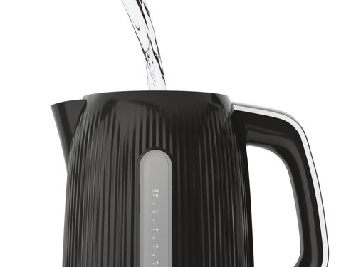 52877NR | Bring daring style to your kitchen with the Breville Bold Kettle, featuring a glossy ridged textured finish with high shine chrome accents and illuminated controls for ease of use. This Breville kettle also handles the basics with ease. The large 1.7L capacity boils up to 8 cups at once with the concealed 3kW element providing a quick boil. Accurate filling is easy thanks to the rear double sided window, while the 360° cordless base is perfect for left and right hand use. An easily removable, washable fine mesh filter helps keeps limescale at bay and cord storage in the base helps keep your worktop tidy.