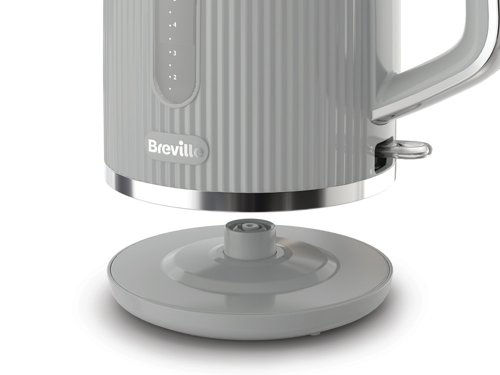 52884NR | Bring daring style to your kitchen with the Breville Bold Kettle, featuring a glossy ridged textured finish with high shine chrome accents and illuminated controls for ease of use. This Breville kettle also handles the basics with ease. The large 1.7L capacity boils up to 8 cups at once with the concealed 3kW element providing a quick boil. Accurate filling is easy thanks to the rear double sided window, while the 360° cordless base is perfect for left and right hand use. An easily removable, washable fine mesh filter helps keeps limescale at bay and cord storage in the base helps keep your worktop tidy.
