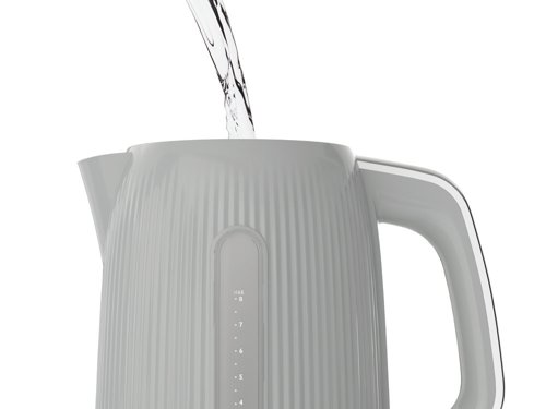 52884NR | Bring daring style to your kitchen with the Breville Bold Kettle, featuring a glossy ridged textured finish with high shine chrome accents and illuminated controls for ease of use. This Breville kettle also handles the basics with ease. The large 1.7L capacity boils up to 8 cups at once with the concealed 3kW element providing a quick boil. Accurate filling is easy thanks to the rear double sided window, while the 360° cordless base is perfect for left and right hand use. An easily removable, washable fine mesh filter helps keeps limescale at bay and cord storage in the base helps keep your worktop tidy.