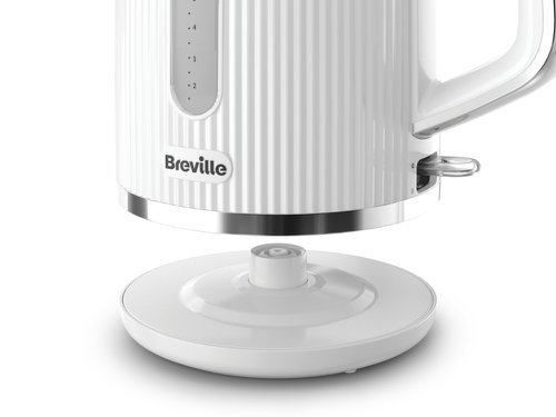 Breville Bold Electric 3kW Kettle 1.7L capacity Fast Boil White Gloss & Silver Chrome  - VKT257