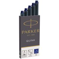 Parker Quink Ink Refill Cartridge for Fountain Pens Blue (Pack 5) - 1950384