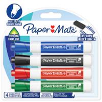 Paper Mate Whiteboard Marker Bullet Tip 2mm Line Assorted Colours (Pack 4) - 2071057