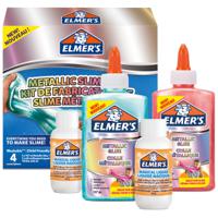 Elmers Metallic Slime Kit Includes Metallic PVA Glue and Magical Liquid Slime Activator - 4 Piece Kit - 2109483