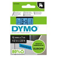 Dymo 45016 D1 12mm x 7m Black on Blue Tape