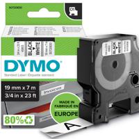 Dymo 45803 D1 19mm x 7m Black on White Tape