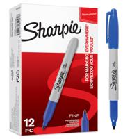 Sharpie Permanent Marker Fine Tip 0.9mm Line Blue (Pack 12) - S0810950