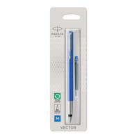 Parker Vector Fountain Pen Blue/Stainless Steel Barrel Blue Ink - S0881011