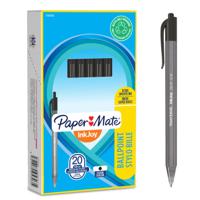 Paper Mate S0957030 Inkjoy 100 Retractable Medium Tip Black Box of 20