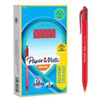 Paper Mate InkJoy 100 Retractable Ballpoint Pen 1.0mm Tip 0.7mm Line Red (Pack 20) - S0957050