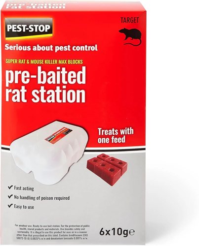Pest-Stop Pre-Baited Rat Station  Rat Control  Fast Acting Baits  Secure Lock System