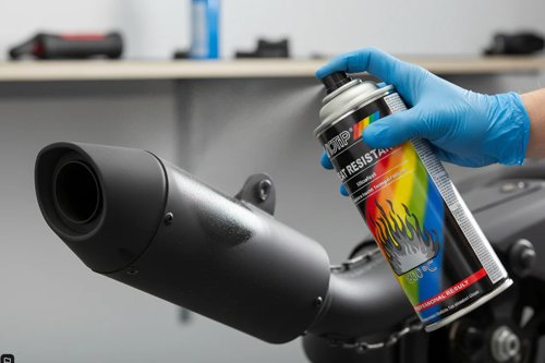 Motip M04031 Heat Resistant Lacquer-Black  Black  1 x 400 ml