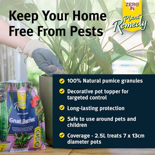 Zero-In Gnat Barrier Granules  100% Natural Pumice Granules 1 x 2.5L Bag