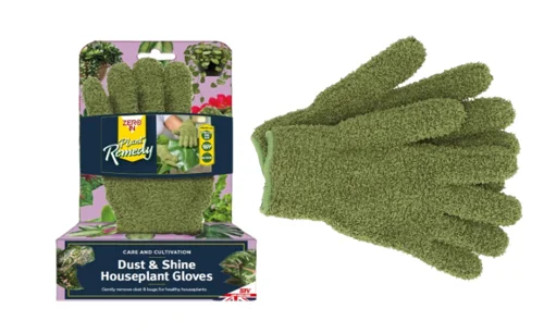 Zero-In Dust and Shine Houseplant Gloves Plant Care Reusable