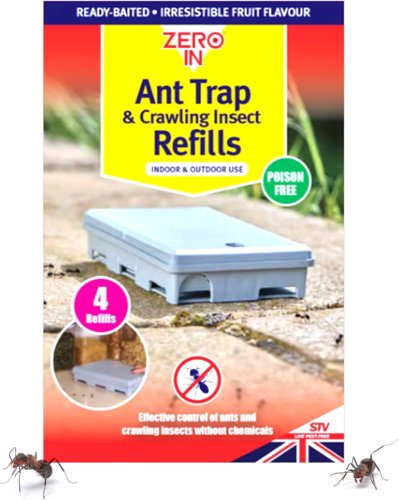 Zero In® Ant And Crawling Insect Trap Refill  1 x  4 Pack