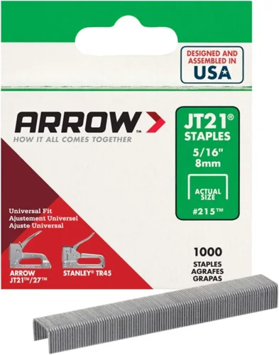 Arrow JT21 Staples 8mm 1/4” Home Repairs, Crafting, Art Projects & Upholstery