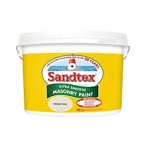 Sandtex Ultra Smooth Masonry Paint  Chalk Hill  1 x 10L Tub