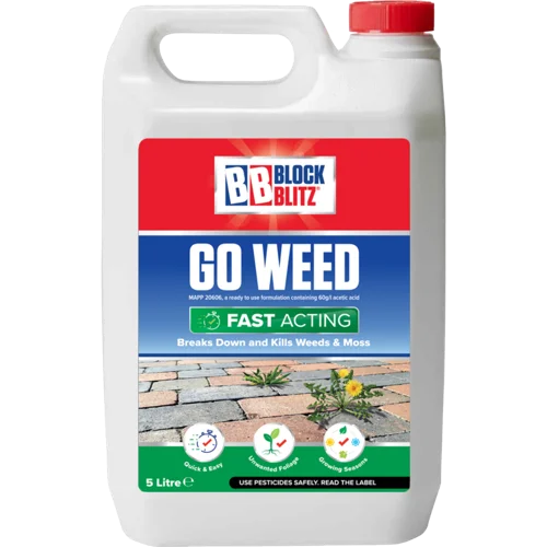 Block Blitz Go Weed Fast Acting Weed Solution 5 Litre
