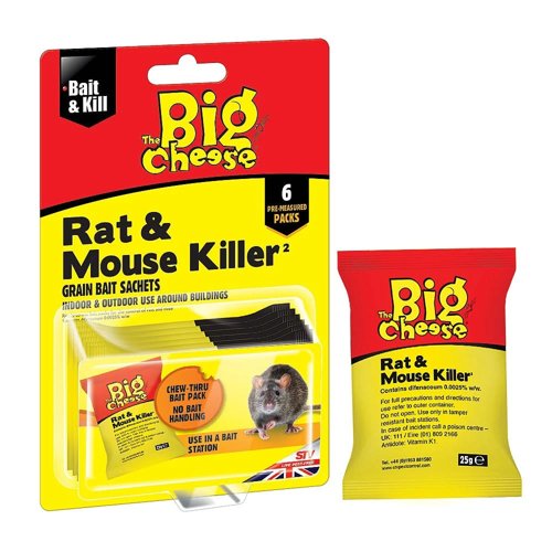 Big Cheese Rat & Mouse Killer Grain Bait 6x25g (STV244)