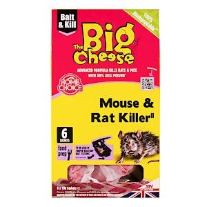 The Big Cheese Mouse & Rat Killer Pasta Sachet Mice & Rats 10g Sachets x 6