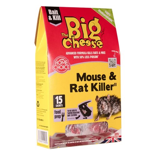 The Big Cheese Mouse & Rat Killer Pasta Sachet Mice & Rats 10g Sachets x 15