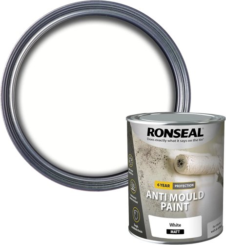 Ronseal Ampwm750 Anti Mould Paint White Matt 750Ml