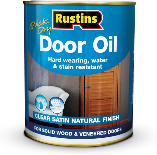 Rustins Quick Dry Door Oil Natural Clear Satin Finish 750ml