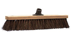 Hard Bristle 18” Stiff Broom Head includes Plastic Support Bracket.