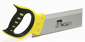 Hilka Tools 10” (250mm) Hardpoint Tenon Saw, Yellow/Silver