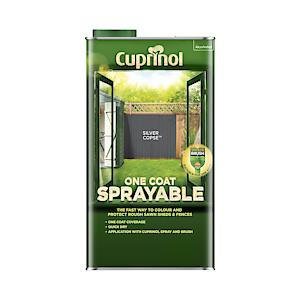 Cuprinol One Coat Sprayable Fence Treatment Silver Copse 5 Litre