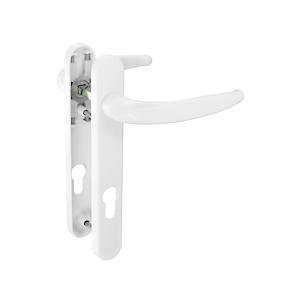 Securit UPVC Keyed Door Handle White (122mm x 92mm) Front & Back