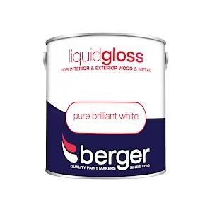 Berger Liquid Gloss Paint Pure Brilliant White - 2.5L