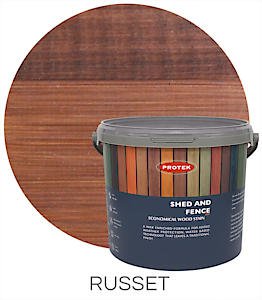 Protek Shed And Fence Stain Russet 5 Litres