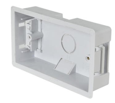 Lyvia 2 Gang Dry line Box 36mm Depth Electrical Double Socket Back Unit