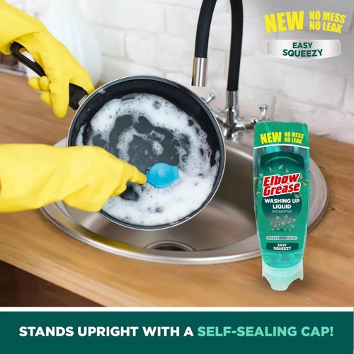 Elbow Grease Stand Up Washing Up Liquid  Eucalyptus  1 x 450ml